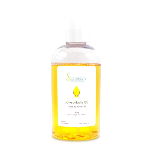 Soapeauty POLYSORBATE 80, T-MAZ 80, TWEEN 80 | 100% Pure Cosmetic Grade Solubilizer Surfactant & Emulsifier | (8 OZ)