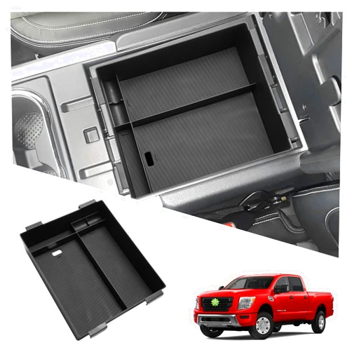 Ruiya Center Console Organizer for Nissan Titan Armrest Console Organizer,for Nissan Titan 2016-2025 Accessories Console Organizer Compatible with 2016-2019 2020 2021 2022 2023 2024 2025 Nissan Titan
