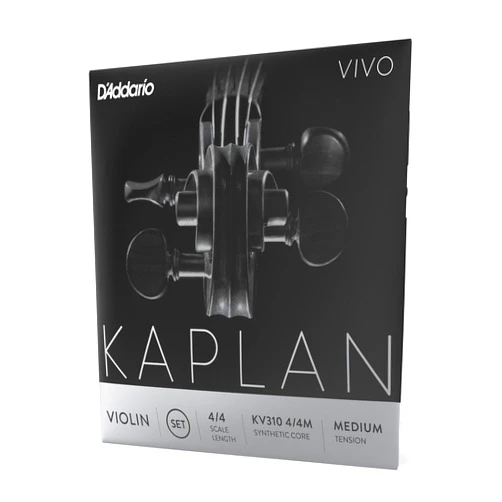 D'Addario Kaplan Vivo Violin Strings - Full Set - KV310 4/4M - Violin Strings - 4/4 Scale, Medium Tension