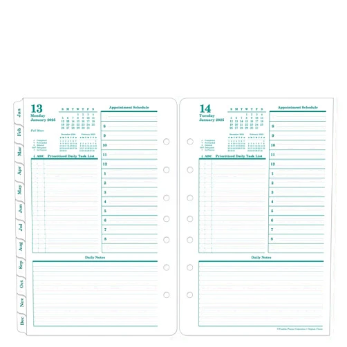 Franklin Covey FranklinCovey - Original One Page Per Day Ring-Bound Planner (Classic, Jan 2025 - Dec 2025)