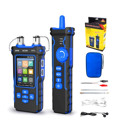 GOYOJO NF-8508 Network Cable Tester with Optical Power Meter and VFL - CAT5/CAT6 Toner, Ethernet, RJ11 RJ45, Telephone, Video, PoE Tester, Wire Tracer, Fiber Tester - Professional Network Maintenance Tool