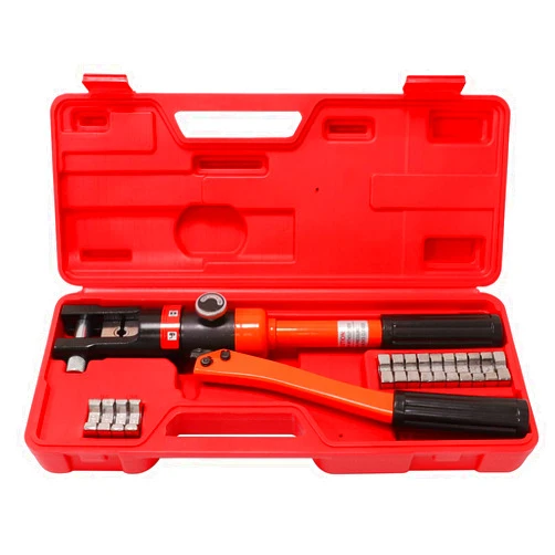 WBHome Hydraulic Wire Crimper Battery Lug Terminal Cable Crimping Tool, 8 Dies, 12 Ton