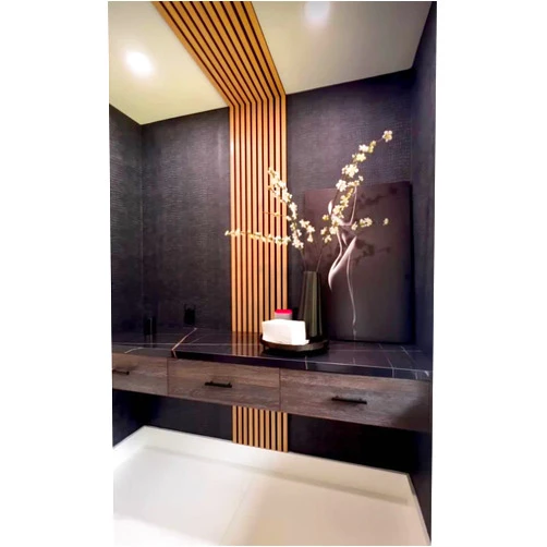 Generic 6 Pieces Wall Panels for Your Home/Office Or Any Residential/Commercial/ - Improvement PVC for Interior Use Only Upgrade Your Wall with Our Amazing Wall Panels. (Oak)