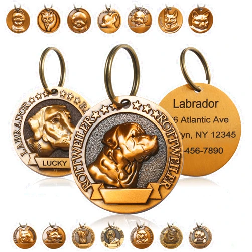 FYNIGO 3D Pattern Dog Cat Tags Engraved for Pets,Custom Pet Name ID Tag Personalized with 53 Exclusive Breeds and 3 Colors,Pet Cat Dog Memorial Gifts,Dog Memorial Ornaments