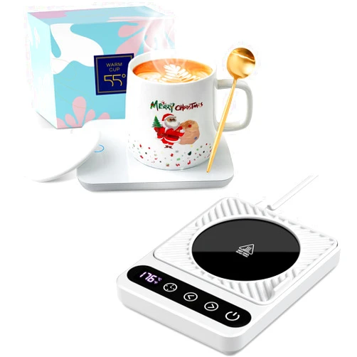Misby Coffee Mug Warmer, Coffee Warmer for Desk with 6 Temp Settings, 8H Auto Shut Off Coffee Cup Warmer 12H Timer, Smart Coffee Warmer Plate Keeps Hot, Fresh for Coffee, Tea, Milk, Beverage,Black
