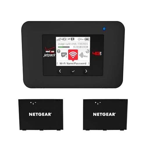 EVDO-LINK Verizon Wireless Jetpack Netgear AC791L | Unlocked Device | 4G Mobile WiFi Hotspot | LTE Cat6 speed Up to 300 Mbps | Usage Up to 20 hours | Portable Travel Router | EVDO-LINK Bundle - Verizon Sim Card