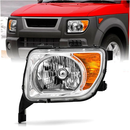 KEEKPO - For 2003 2004 2005 2006 Honda Element Factory Style Chrome Headlight Headlamp Replacement Left Driver Side