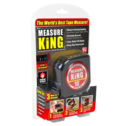 ONTEL Measure King 3-in-1 Digital Tape Measure String Mode, Sonic Mode & Roller Mode As seen On Tv