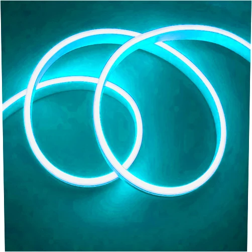 CHuikp Neon Strip Light，3.3ft/1m 12V Neon Flex Light Strip with DC Power Adaptor ，120 SMD2835 LEDs Flexible Neon Rope Lights Waterproof Neon Lights Strips for Indoor or Outdoor Decor.(ice Blue)