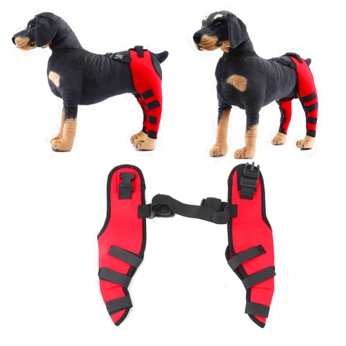 Zerodis Dog Extra Supportive Canine Rear Leg Hock Joint Compression Wrap for Recovery Protection and Sprain and Injury Prevention Ankle Brace with Knee Support for Dogs (XS) Dog Knee Brace