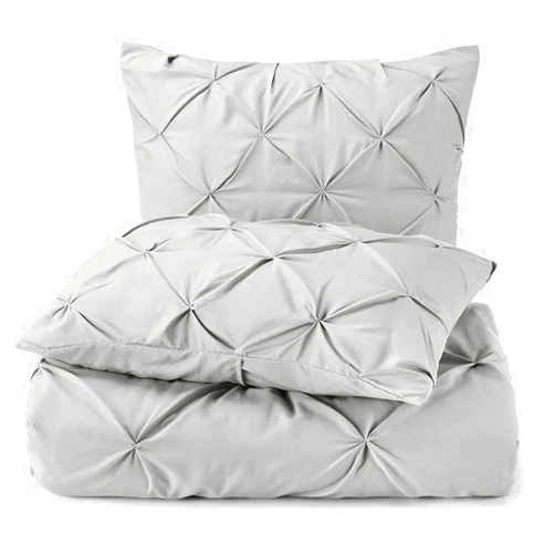 Bed Clothing 1200 Thread-Count 100% Egyptian Cotton Soft & Breathable 2 PC Pinch Pleated Pillow Cases, King (20”X 40”), Silver Grey, Solid