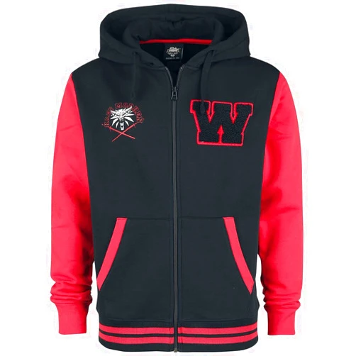 JINX The Witcher 3 Wolf School Pride Men's Gamer Zip-Up Hoodie