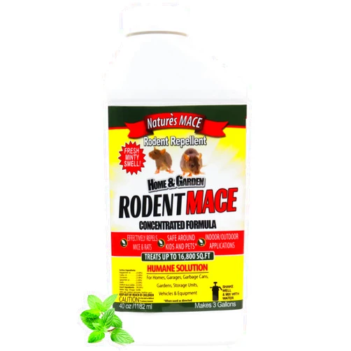 Nature's MACE Nature’s MACE Rodent Repellent 40oz Concentrate, Covers 16,800 Sq. Ft.,Repel Mice & Rats, Keep Mice, Rats & Rodents Out of Home, Garage, Attic, and Crawl Space, Safe to Use Around Cildren & Pets