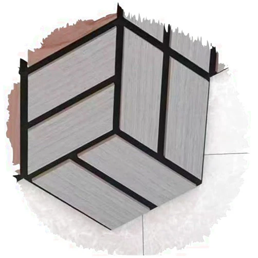 Urban Decor MagicWood Hexagon acoustic wall panels (H020) Grey