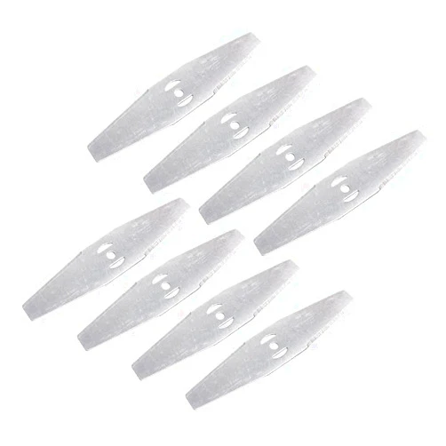Emiif 8 Pcs Metal Lawn Mower Saw Blade Head Replacement Saw Blades Lawn Mower Fittings Cordless with Battery and Charger Accessories,Universal Craftsman String Trimmer attachments