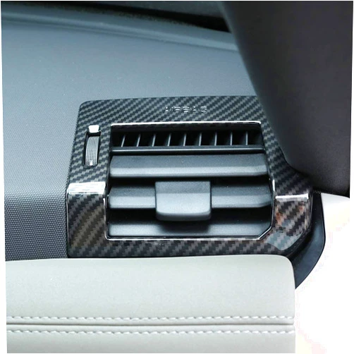 CHEYA Akumerly CHEYA ABS Plastic Car Dashboard Side Air Conditioning Outlet Vent Frame Cover Trim for Land Rover Defender D240 SE 2020 (Carbon Fiber Style)