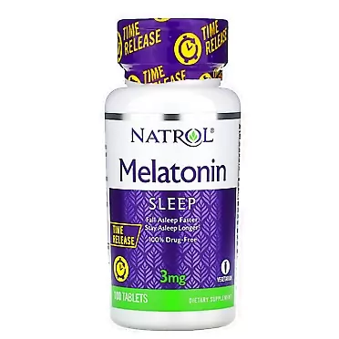 Natrol Melatonin, Time Release, 3 mg, 100 Tablets 1 Tablet