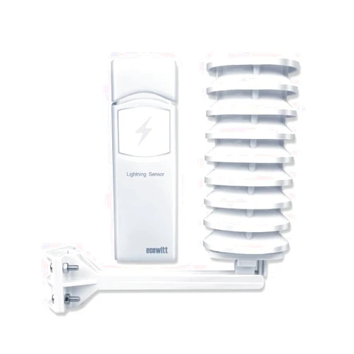 ECOWITT WH57 Wireless Lightning Detection Sensor with Solar Radiation Shield, 915 MHz
