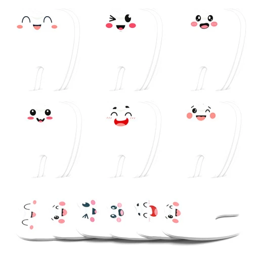Resholder 24 Pcs Dental Assistant Hygienist Tooth Sticky Notes Tooth Shaped Sticky Notepads Dental Assistant Gift Accessories Funny Cute Office Stuff for Coworkers, Employees, Students, Doctors, and Nurses