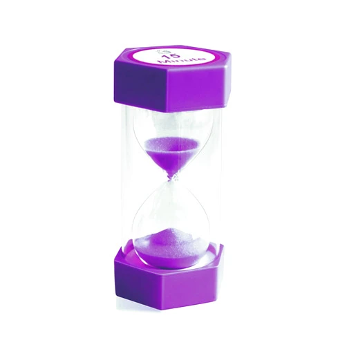 XINBAOHONG Hourglass Sand Timer,Plastic Sand Clock Hour Glass Sandglass Timer for Kids Games Classroom Home Office Decor Kitchen Use (Purple 15min)
