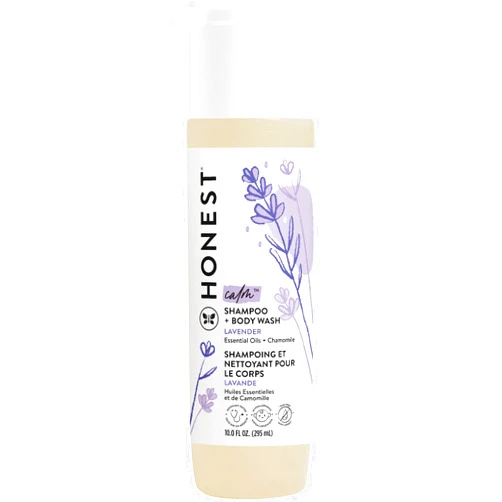 The Honest Company 2-in-1 Cleansing Shampoo + Body Wash | Gentle for Baby | Naturally Derived, Tear-free, Hypoallergenic | Lavender Calm, 10 fl oz