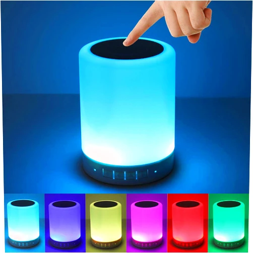KPR Night Light Bluetooth Speaker, Portable Wireless Bluetooth Speakers, Touch Control Bedside Table Light, Outdoor Speakers Bluetooth, Best Gifts for Girl, Boy, Baby