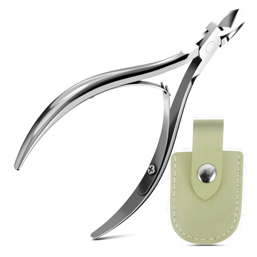 Nadadora Professional Cuticle Trimmer Kit with Leather Case,Sharp Stainless Steel Cuticle Nipper Scissors Cutter Cuticula Remover for Fingernail Toenail,Manicure Pedicure Nail Care Tool for Women (Silver)