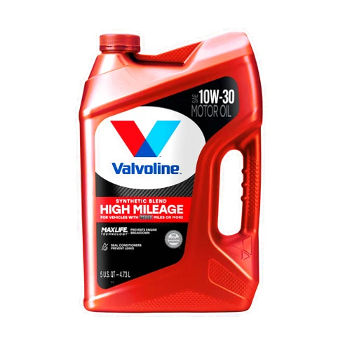 Valvoline High Mileage with MaxLife Technology 10W-30 Synthetic Blend Motor Oil 5 QT