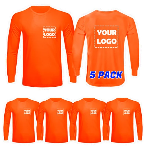 BeautyWill High Visibility Reflective Shirts for Men and Women Class 2 Safety Shirts with 6 Reflective Tapes and Pocket