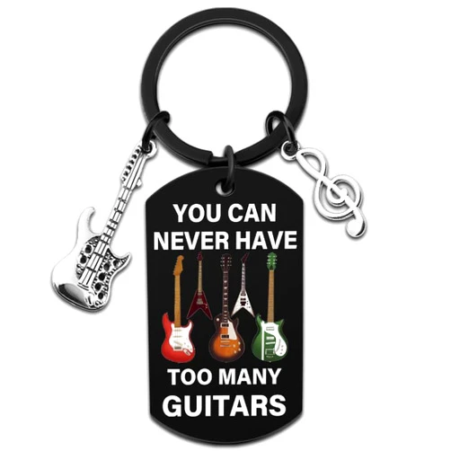 UVIBEW Guitar Gifts for Men Music Gift for Women Guitar Keychain Guitar Accessories Gift for Men Cool Gifts for Music Lovers Guitars Stuff Presents for Musicians