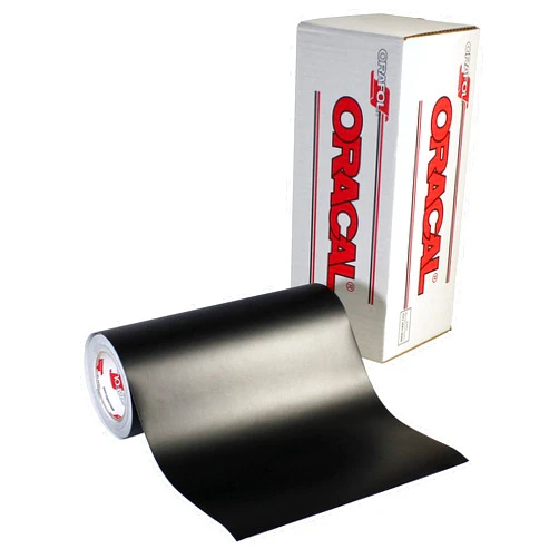Oracal 951 Professional-Grade Long-Term Indoor & Outdoor Cast Craft Vinyl 12in x 6ft Roll for Cutters and Plotters (Matte Black)