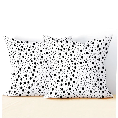 ArogGeld Black and White Geometric Dots Cushion Cover Set of 2 20x20in Black Spots Geometry Sofa Pillow Cover Oriental Chinoiserie Check Pillow for Living Room Bedroom New Home Decor Pillow