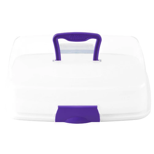 Wilton 2105-3281 Cake and Cupcake Carrier, Rectangle, Plastic, Transparent, 29cm x 39cm