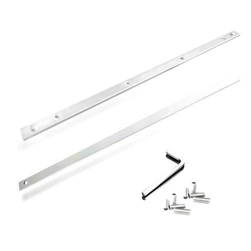 Hawmow Guide Rail Connector Set P-45777 for Makita Track Saw Long Cuts， Also Compatible with Festool, Fit for DeWalt, Fit in Integrated Guide Rail T-Slots for Secure Cutting, 2 PCS, Sliver