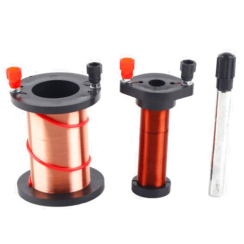 Joyzan Demonstration Induction Coil, Primary Secondary Wire Electromagnetic Cylindrical Magnet Soft Iron Tool Physics Teaching Lenz Law Verify Laboratory Student Middle School Experiment Instrument