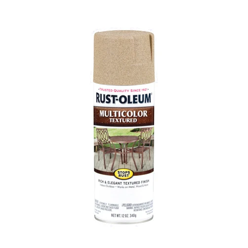 Rust-Oleum 223524 Stops Rust Multi-Color Textured Spray Paint, 12 oz, Desert Bisque