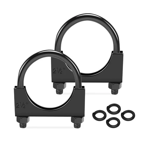 ZIQUN 2Pcs Muffler U-Bolt Exhaust Clamps, Heavy Duty Exhaust Clamp for 2.5