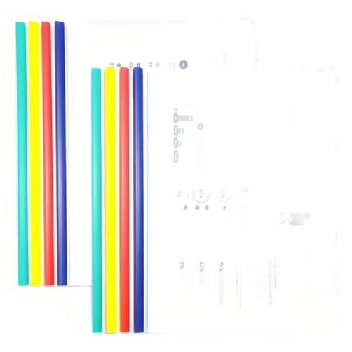 M&G 10 Pack Report Covers with Sliding Bar, 5mm Clear Report Covers for A4 and Letter Size Paper, 35 Sheet Capacity, Presentation File Folder Document Binder for School Office (Colored Sliding Bar)