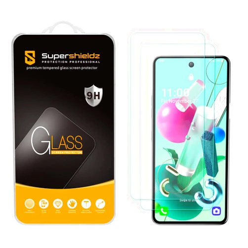 Supershieldz (2 Pack) Supershieldz Designed for LG K92 5G Tempered Glass Screen Protector, Anti Scratch, Bubble Free