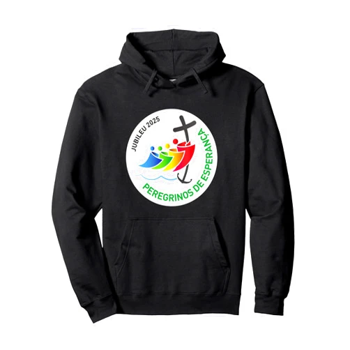 VISITE NOSSA LOJA - Jubileu Católico 2025 (PORTUGUESE) Jubileu Católico 2025 – Peregrinos da Esperança Pullover Hoodie