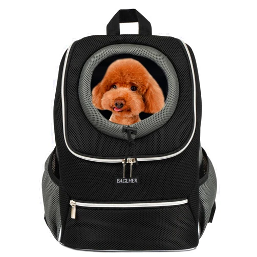 BAGLHER Dog Carrier Backpack for Small Dog,Front Pet Travel Backpack with Buckles Adjustable Breathable Mesh Backpack for Medium Puppy Cat Easy-Fit for Traveling Camping Small