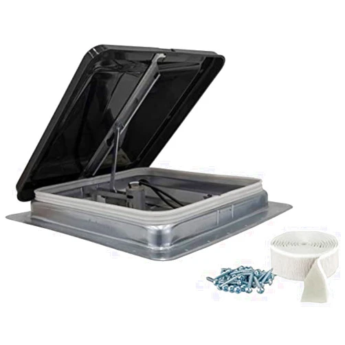 HENG’S INDUSTRIES Heng's 74112A-C1G1 Universal RV Roof Vent with 12V DC Fan & Exchange Lid - 14