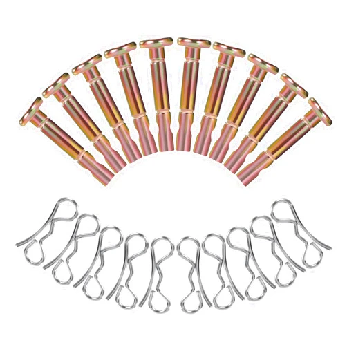 Spuspk 10 Sets of Shear Pins & Cotter Pins for Snowblower - 738-04124 and 714-04040 Replacement Shear Pin Kits Compatible with MTD Craftsman Cub Cadet Troy Bilt Snowblowers