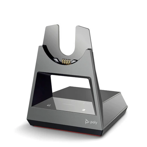 Poly - Voyager Office Base (Plantronics) - Compatible with Voyager Focus 2 and Voyager 4300 UC Series Headsets (Sold Separately) - Connect to PC/Mac, Deskphone, & Cell Phone