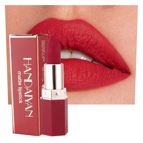 FHBWQY Makeup Makeup Lipstick Matte Non-stick Cup Non-fading Lipstick Waterproof Long-lasting Sexy Lip Balm Natural Lip Balm (Color : E)