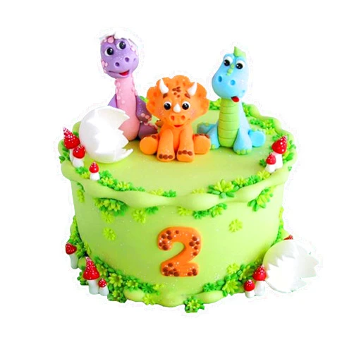 Dicanence 3 Piece Dinosaur Cake Toppers Miniature Dinosaur Cupcake Inserts Dinosaur Cupcake Decorations for Boys and Girls Jungle Theme Birthday Baby Shower Party Supplies