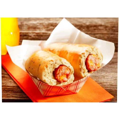 Hillshire Farm Cheddarwurst Smoked Sausage Wrapped in a Bagel, 4.5 oz (24 count)