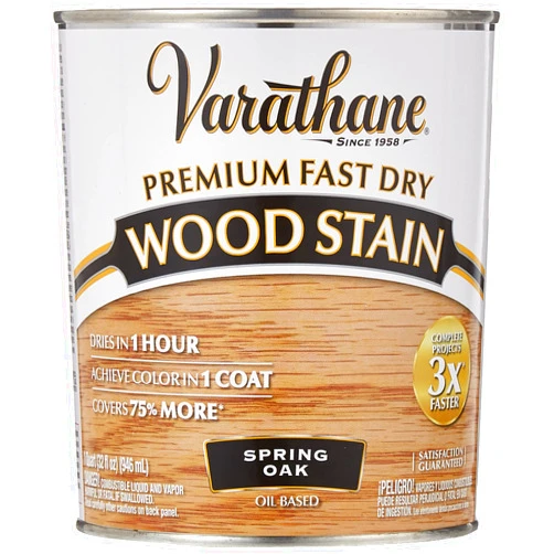 RUST-OLEUM qt Brands 262004 Spring Oak Varathane Fast Dry Wood Stain, 1 Quart