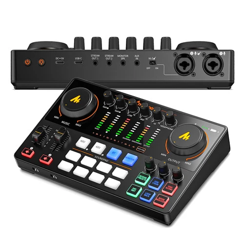 MAONO Podcast Equipment Bundle: Audio Interface mixer with Dual XLR Input for Podcast Streaming - MaonoCaster E2 Gen2