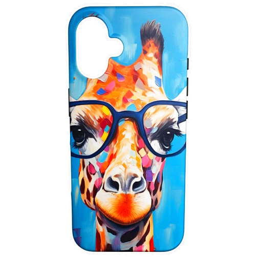 Giraffe With Glasses Animal Case for iPhone 16